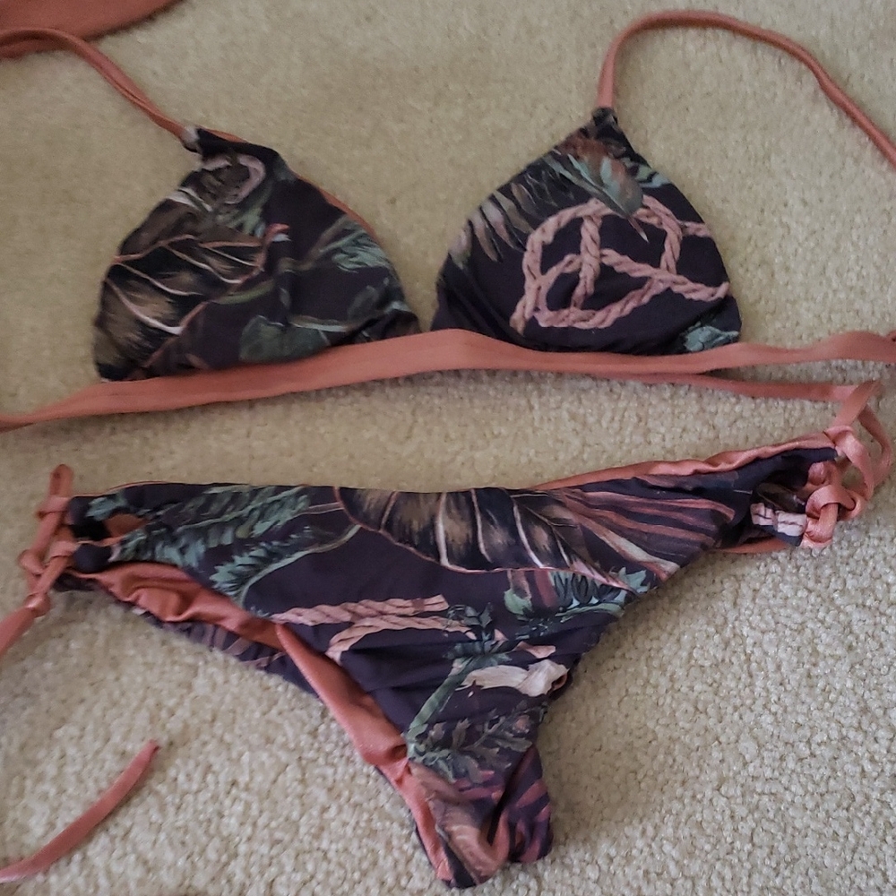Tropical Print Bikini Set